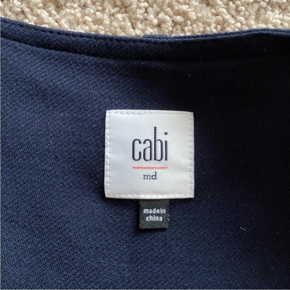 Cabi Lido Navy Blue Button Front Jacket Medium #5093 Rayon Blend - Picture 7 of 10